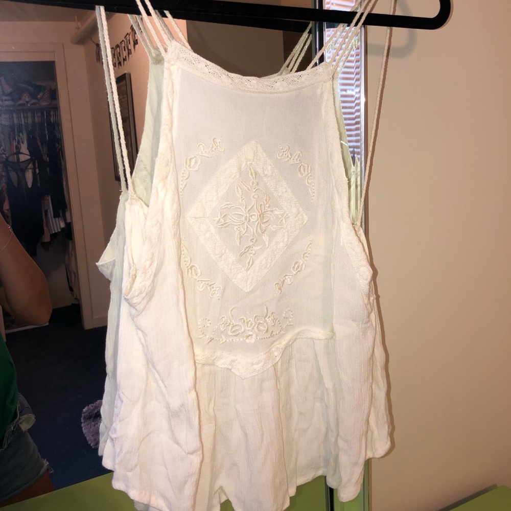 Flowy Backless Crochet Lace Top